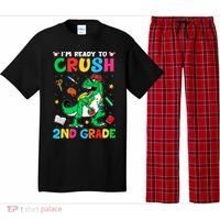 I'm Ready To Crush 2nd Grade Dinosaur Back To School Pajama Set thumb 0