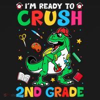 I'm Ready To Crush 2nd Grade Dinosaur Back To School Women's Hoodie thumb 2