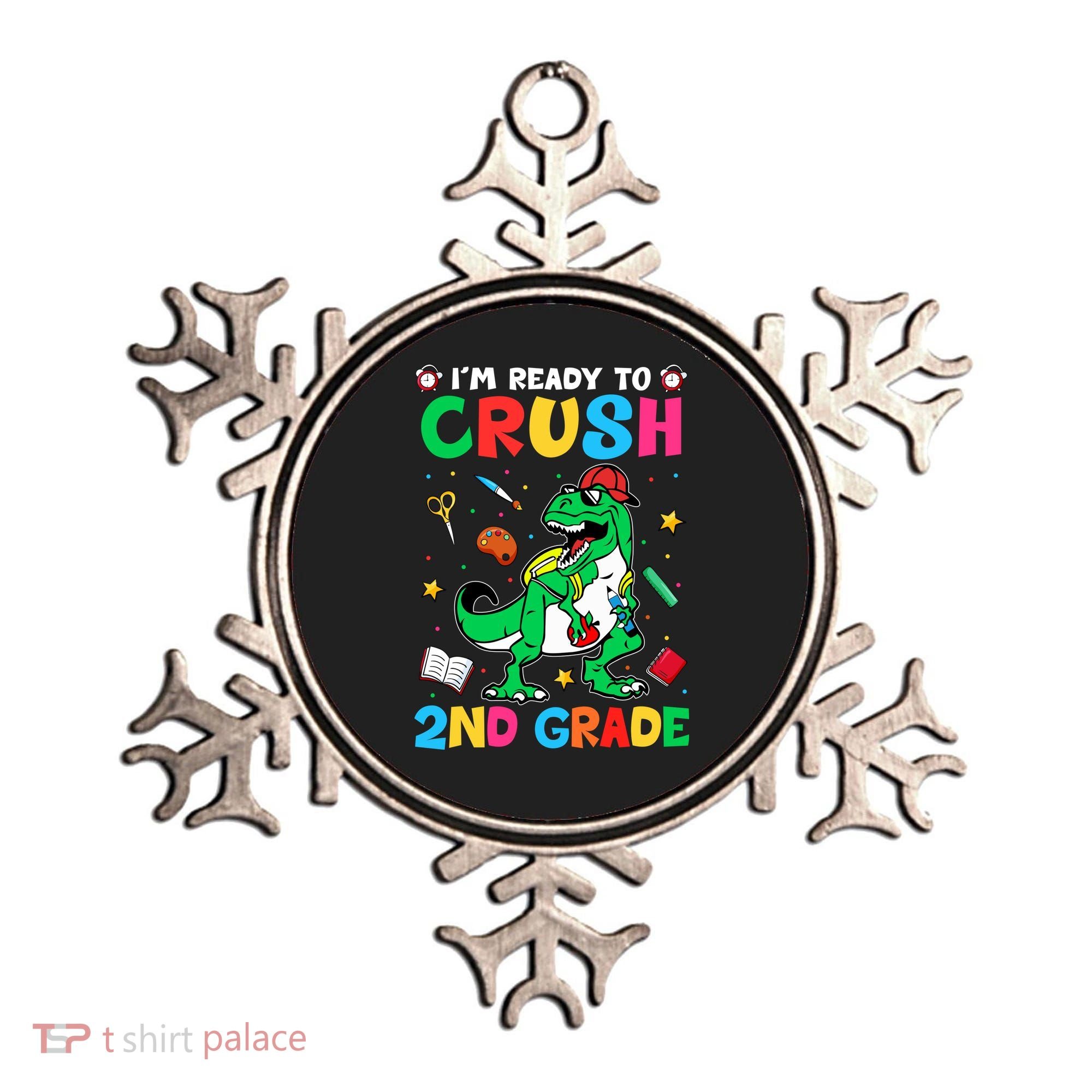 I'm Ready To Crush 2nd Grade Dinosaur Back To School Ornament