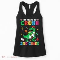 I'm Ready To Crush 2nd Grade Dinosaur Back To School Women's Tank Top thumb 0