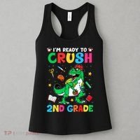 I'm Ready To Crush 2nd Grade Dinosaur Back To School Women's Tank Top thumb 3