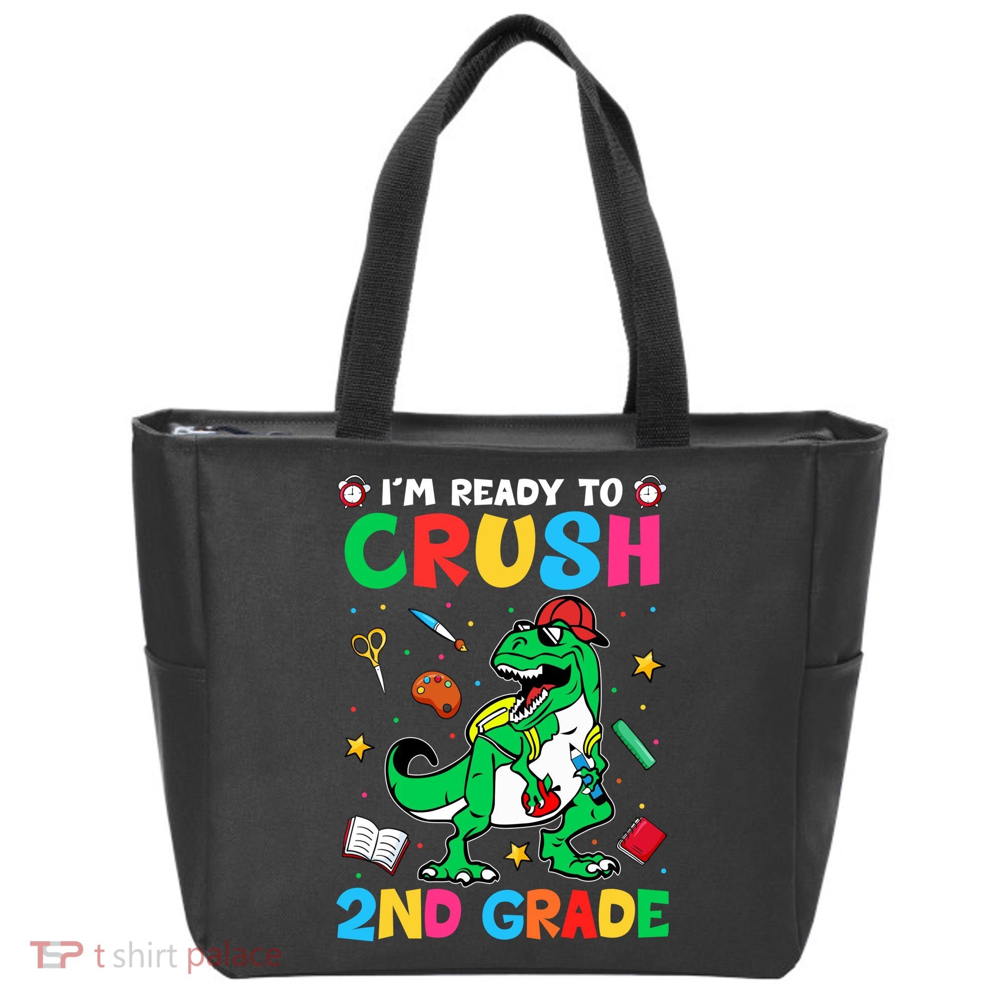 I'm Ready To Crush 2nd Grade Dinosaur Back To School Tote Bag