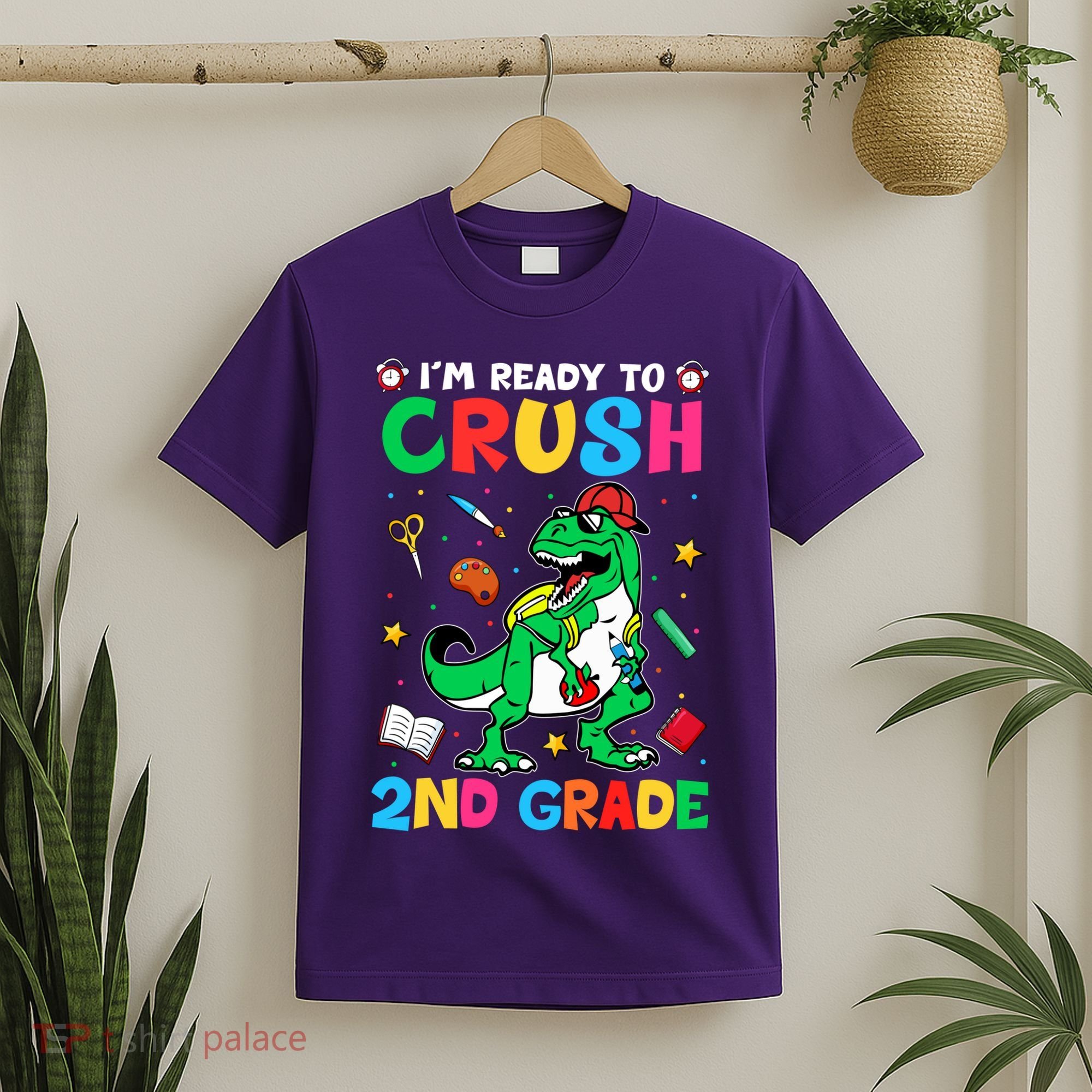 I'm Ready To Crush 2nd Grade Dinosaur Back To School T-Shirt