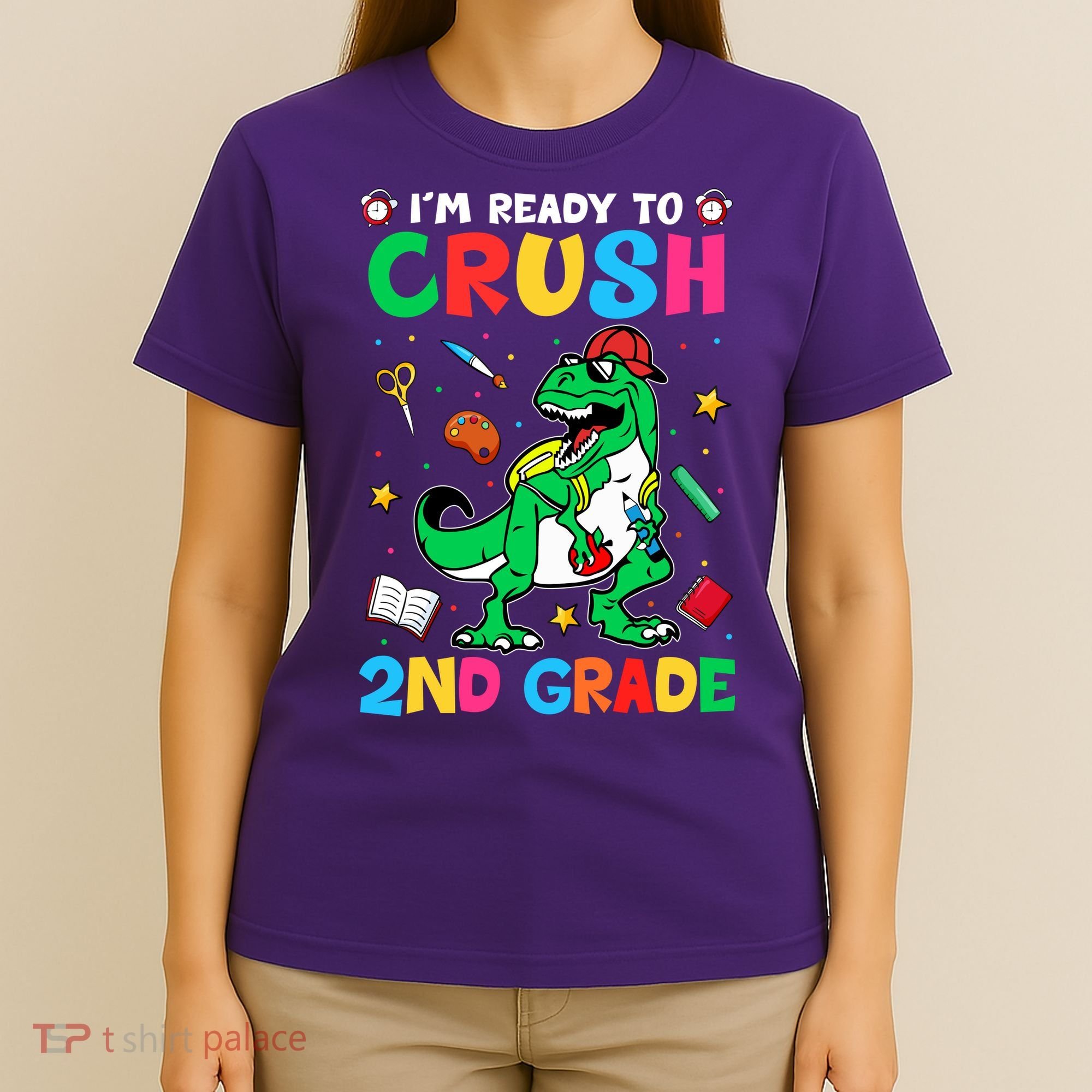 I'm Ready To Crush 2nd Grade Dinosaur Back To School T-Shirt