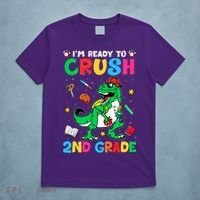 I'm Ready To Crush 2nd Grade Dinosaur Back To School T-Shirt thumb 5