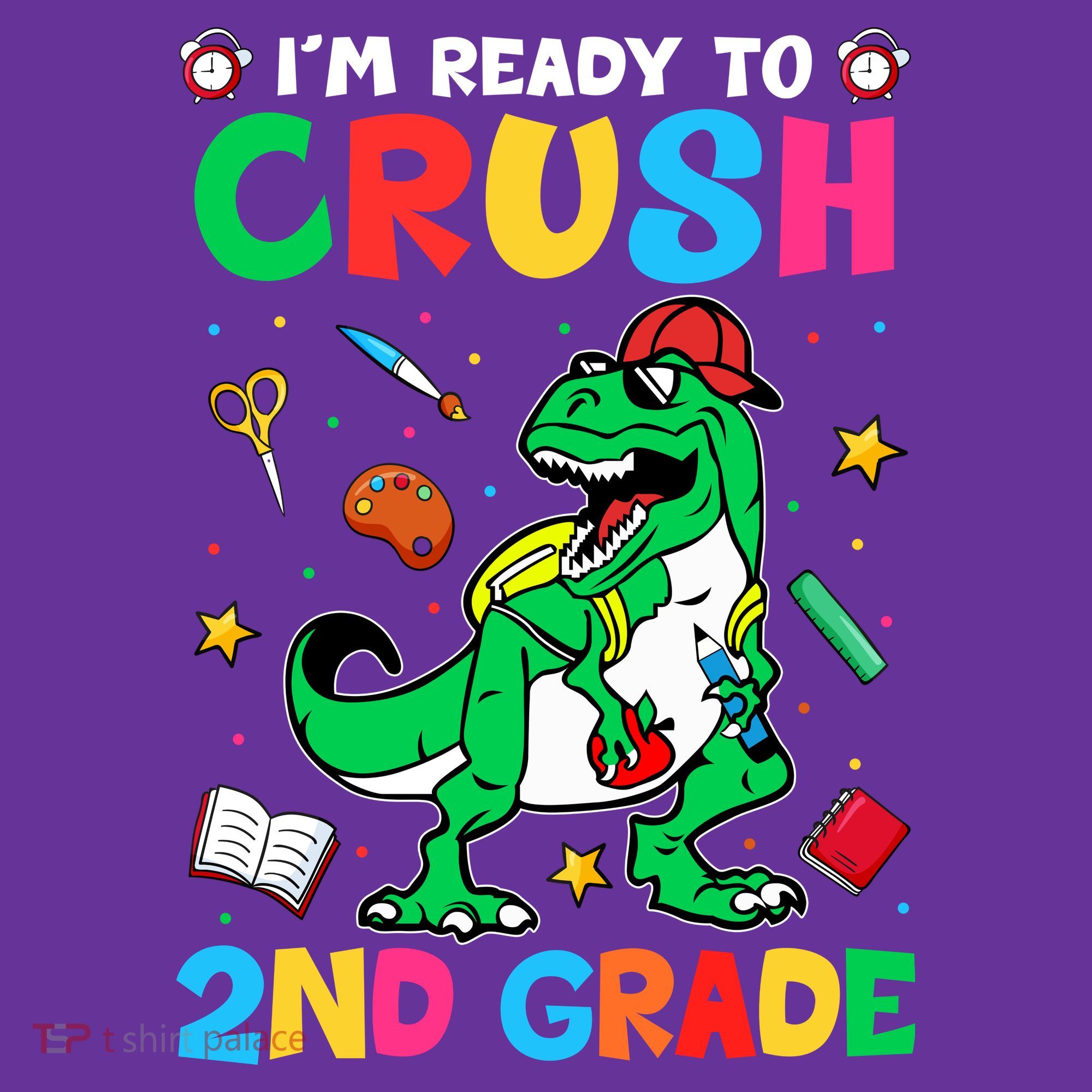 I'm Ready To Crush 2nd Grade Dinosaur Back To School T-Shirt