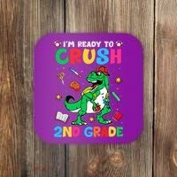 I'm Ready To Crush 2nd Grade Dinosaur Back To School Coaster thumb 0