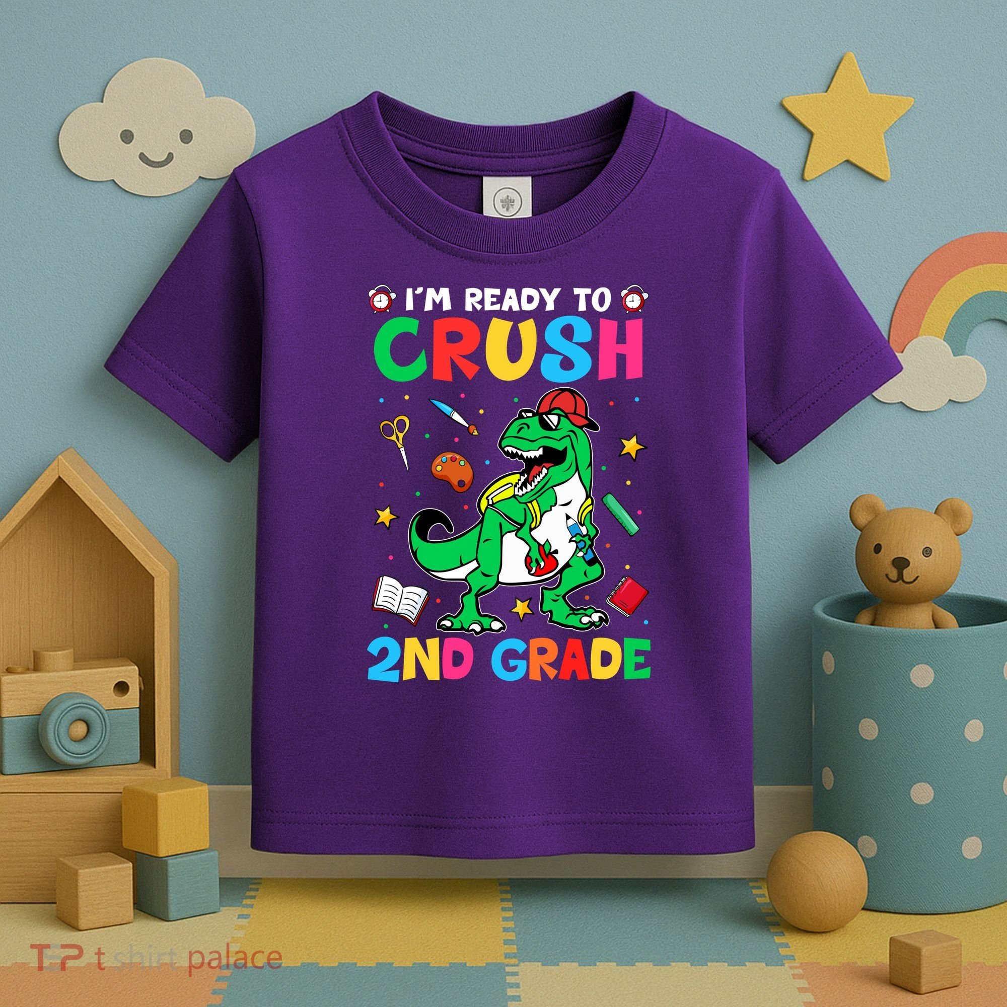 I'm Ready To Crush 2nd Grade Dinosaur Back To School Toddler T-Shirt