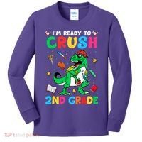 I'm Ready To Crush 2nd Grade Dinosaur Back To School Kids Long Sleeve Shirt thumb 0