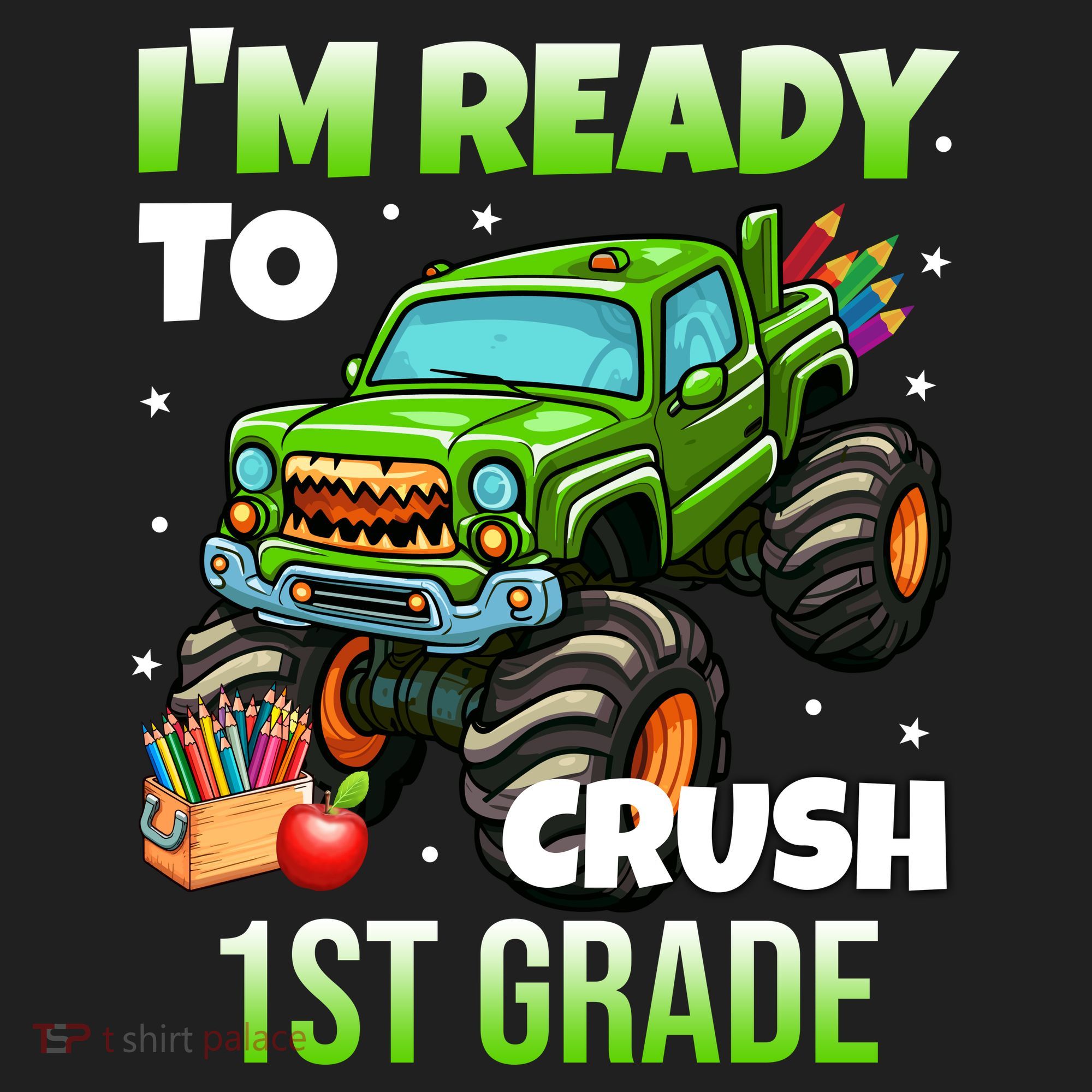 I'm Ready To Crush 1st Grade Monster Truck Beanie