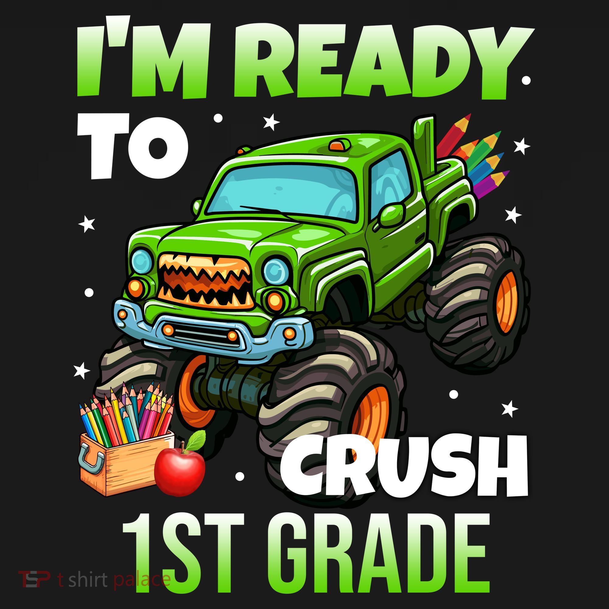 I'm Ready To Crush 1st Grade Monster Truck Women's Hoodie