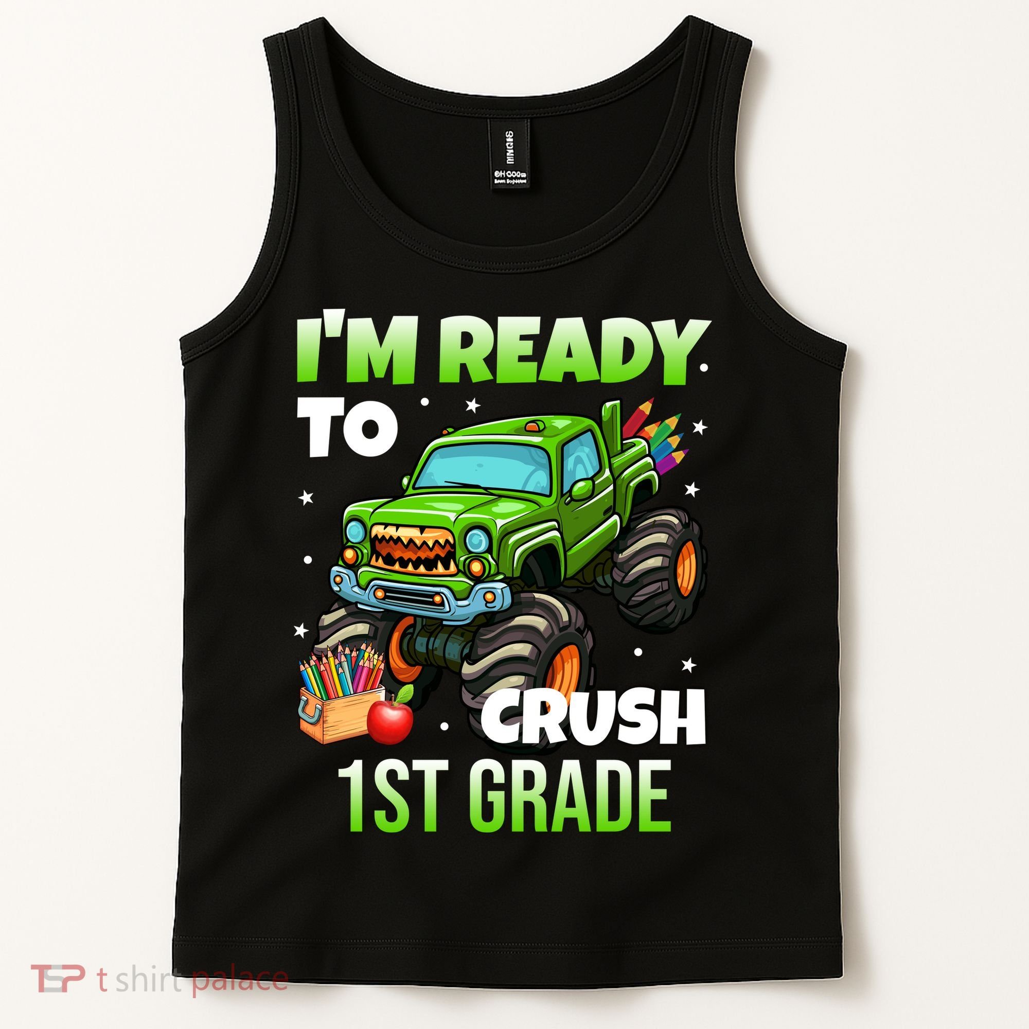 I'm Ready To Crush 1st Grade Monster Truck Tank Top