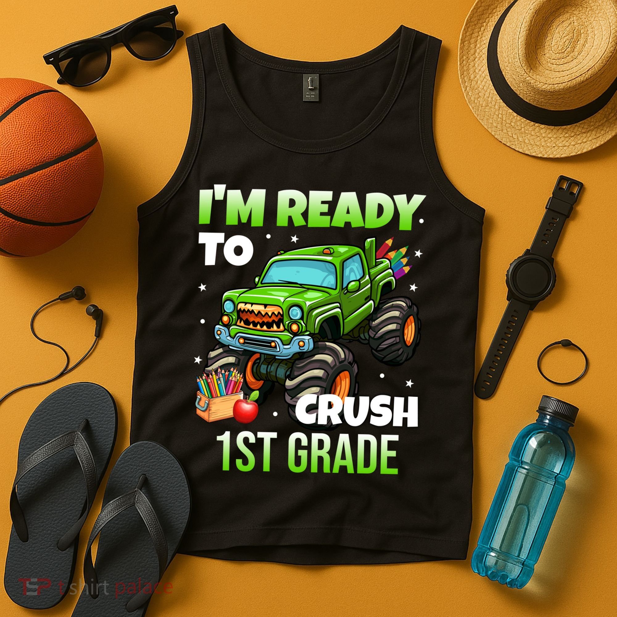 I'm Ready To Crush 1st Grade Monster Truck Tank Top