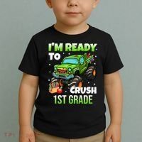 I'm Ready To Crush 1st Grade Monster Truck Toddler T-Shirt thumb 2
