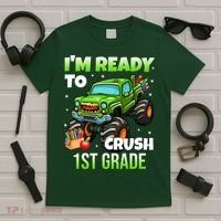 I'm Ready To Crush 1st Grade Monster Truck T-Shirt thumb 5