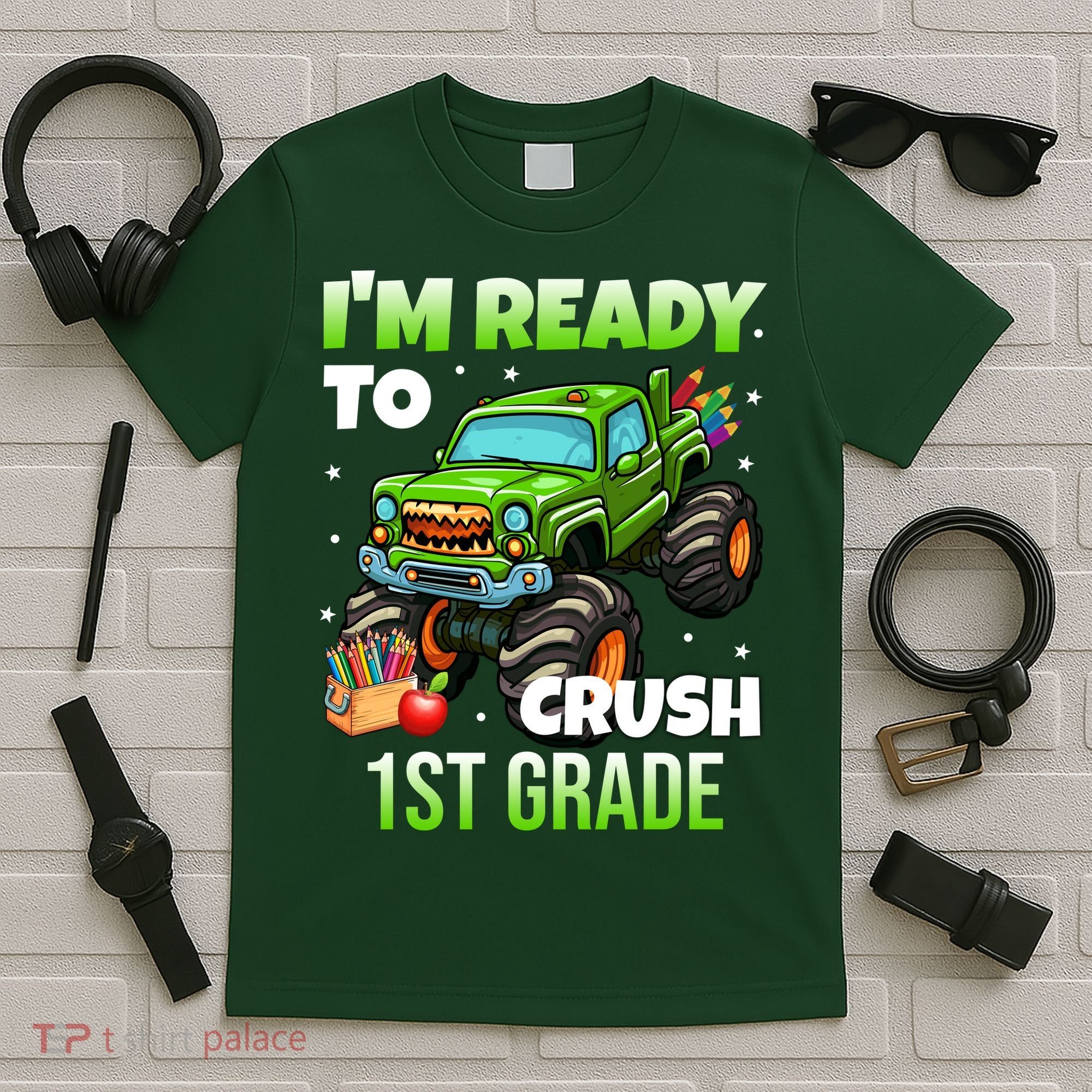 I'm Ready To Crush 1st Grade Monster Truck T-Shirt
