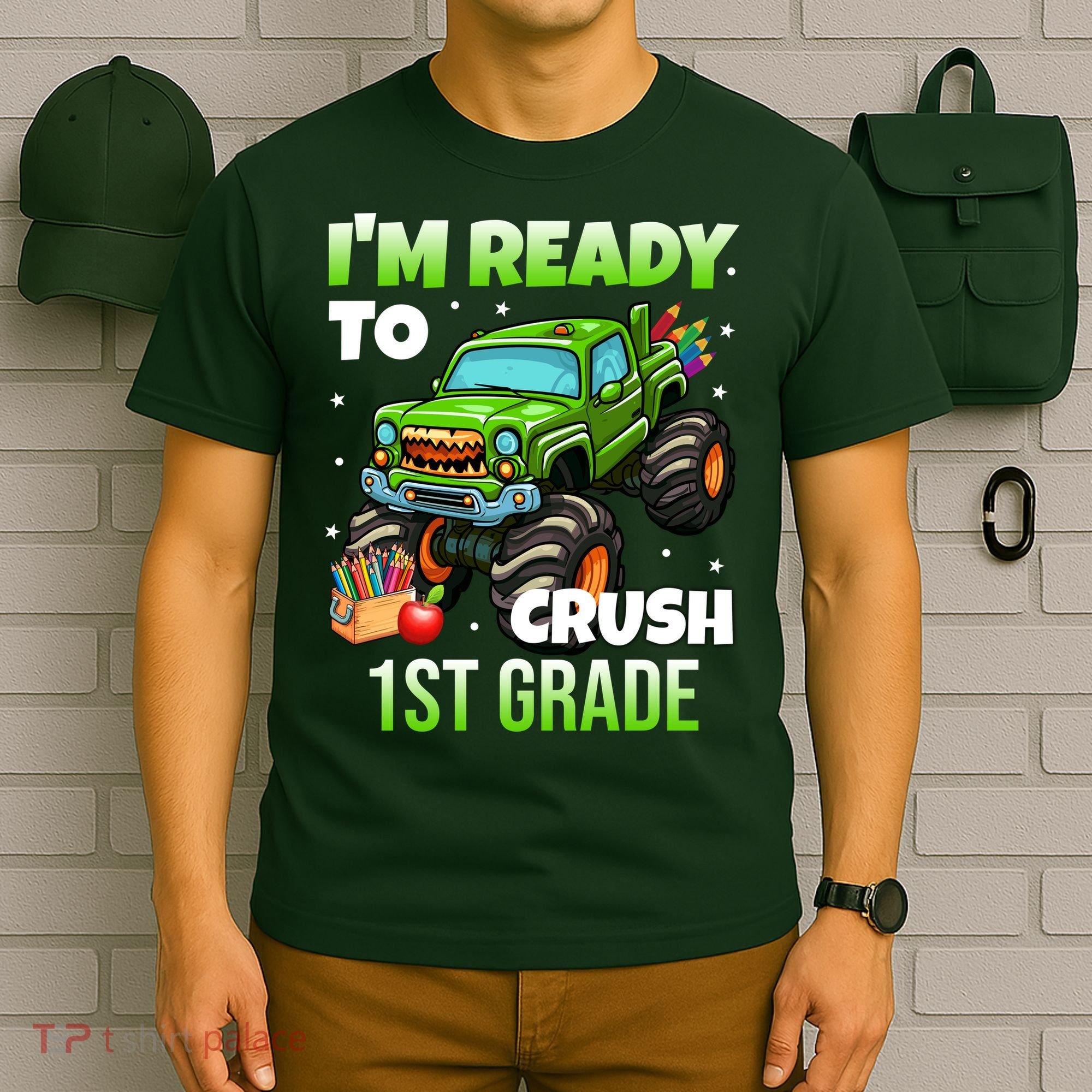 I'm Ready To Crush 1st Grade Monster Truck T-Shirt