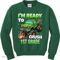 I'm Ready To Crush 1st Grade Monster Truck Kids Sweatshirt thumb 0