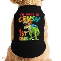Im Ready To Crush 1St Grade T Rex Dinosaur Back To School Gift Doggie Tank thumb 0