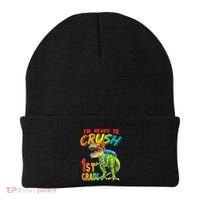 Im Ready To Crush 1St Grade T Rex Dinosaur Back To School Gift Beanie thumb 0