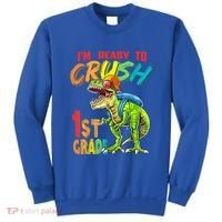 Im Ready To Crush 1St Grade T Rex Dinosaur Back To School Gift Sweatshirt thumb 0