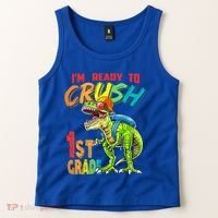 Im Ready To Crush 1St Grade T Rex Dinosaur Back To School Gift Tank Top thumb 2