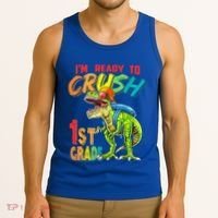 Im Ready To Crush 1St Grade T Rex Dinosaur Back To School Gift Tank Top thumb 3