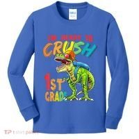 Im Ready To Crush 1St Grade T Rex Dinosaur Back To School Gift Kids Long Sleeve Shirt thumb 0