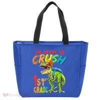 Im Ready To Crush 1St Grade T Rex Dinosaur Back To School Gift Tote Bag thumb 0