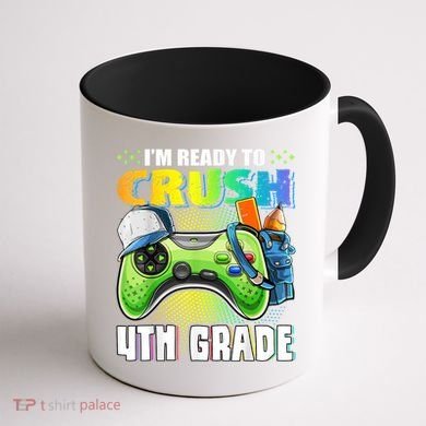 Im Ready To Crush 4th Grade Back To School Video Game Boy Coffee Mug back
