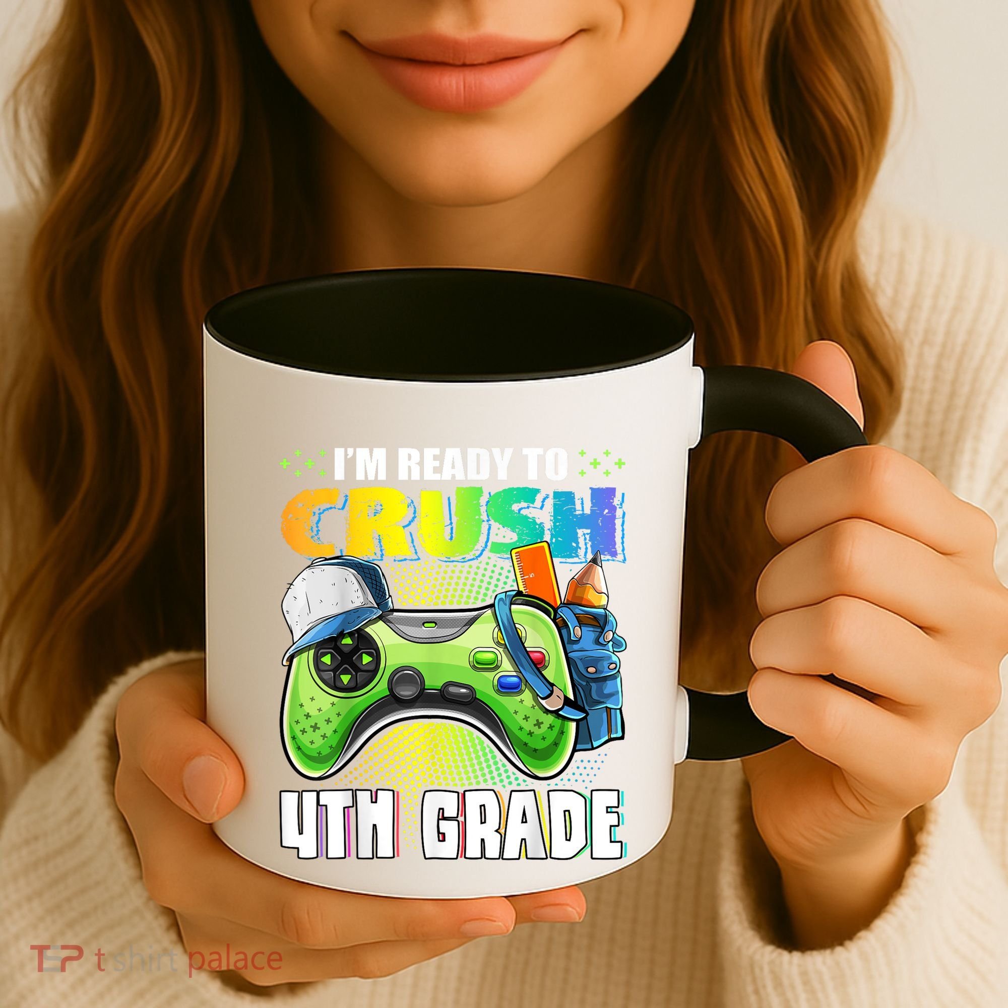 Im Ready To Crush 4th Grade Back To School Video Game Boy Coffee Mug
