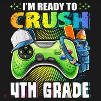 Im Ready To Crush 4th Grade Back To School Video Game Boy Ornament thumb 1