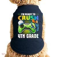 Im Ready To Crush 4th Grade Back To School Video Game Boy Doggie Tank thumb 0