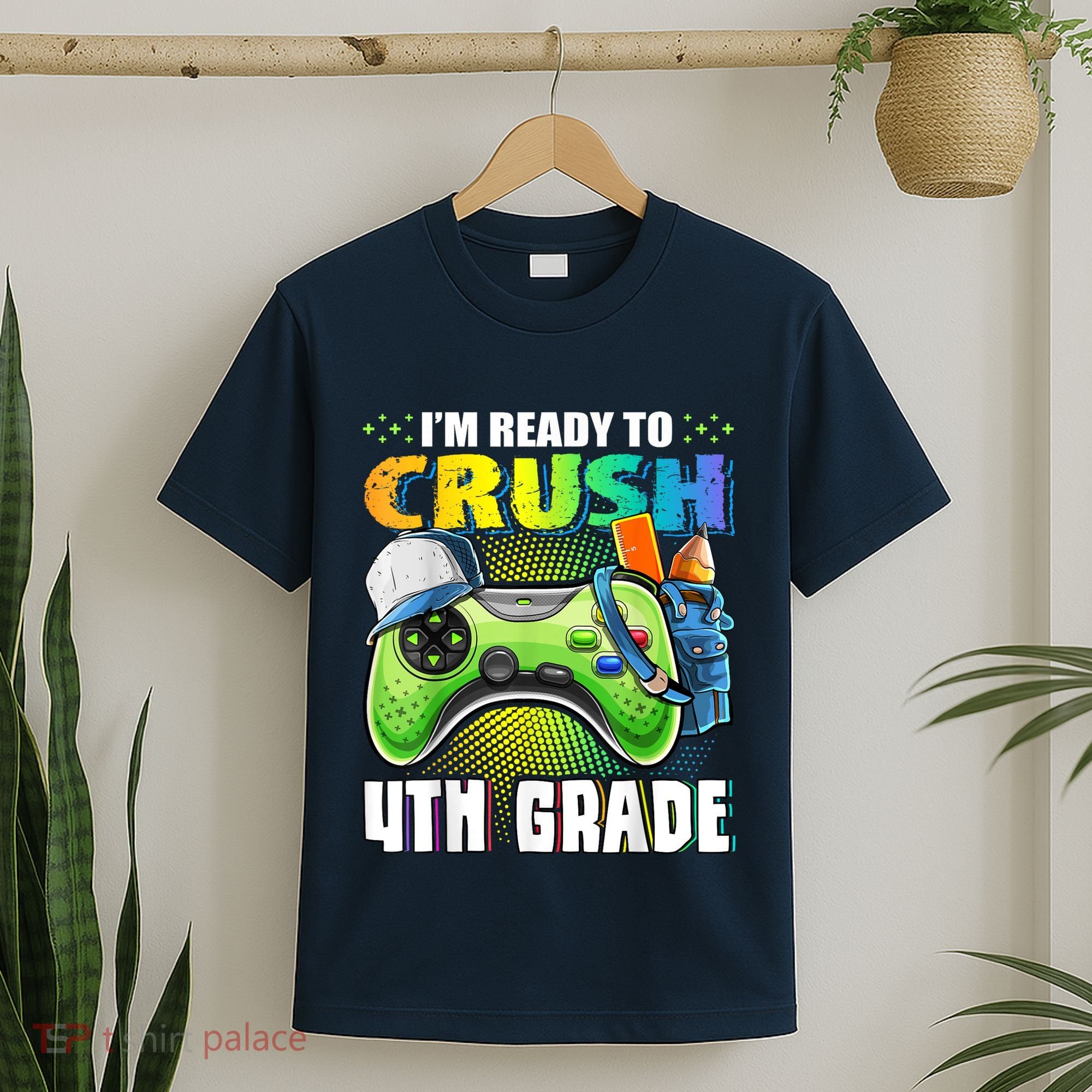 Im Ready To Crush 4th Grade Back To School Video Game Boy T-Shirt