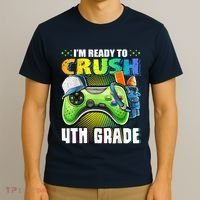 Im Ready To Crush 4th Grade Back To School Video Game Boy T-Shirt thumb 3