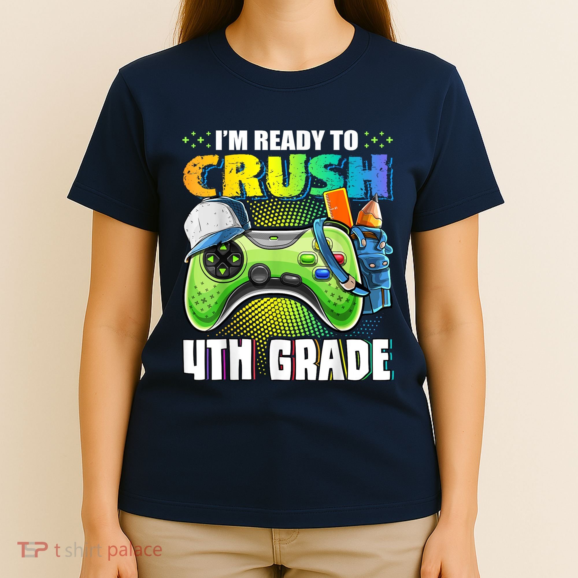 Im Ready To Crush 4th Grade Back To School Video Game Boy T-Shirt