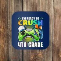 Im Ready To Crush 4th Grade Back To School Video Game Boy Coaster thumb 0