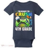 Im Ready To Crush 4th Grade Back To School Video Game Boy Baby Bodysuit thumb 0