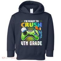Im Ready To Crush 4th Grade Back To School Video Game Boy Toddler Hoodie thumb 0