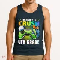 Im Ready To Crush 4th Grade Back To School Video Game Boy Tank Top thumb 3