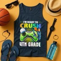 Im Ready To Crush 4th Grade Back To School Video Game Boy Tank Top thumb 4