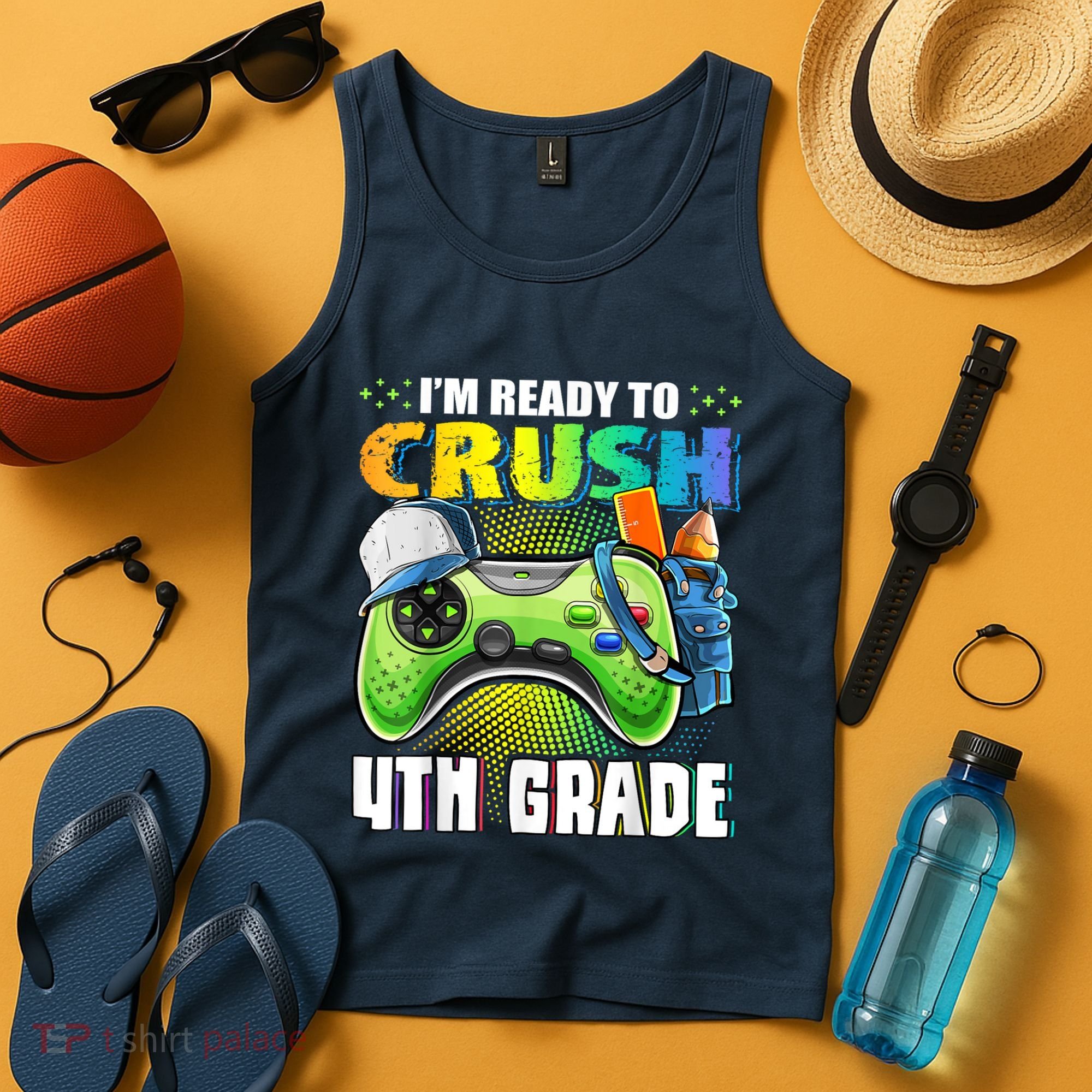 Im Ready To Crush 4th Grade Back To School Video Game Boy Tank Top