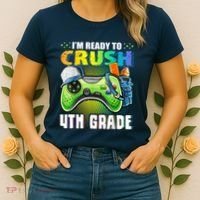 Im Ready To Crush 4th Grade Back To School Video Game Boy Women's T-Shirt thumb 2