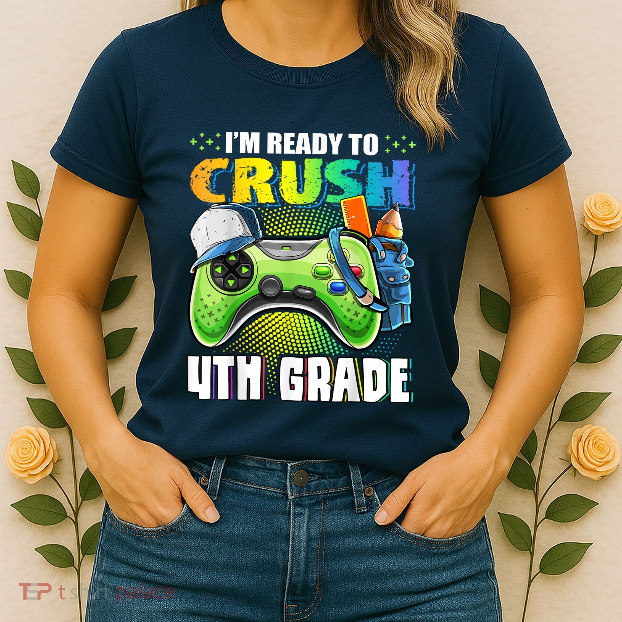 Im Ready To Crush 4th Grade Back To School Video Game Boy Women's T-Shirt
