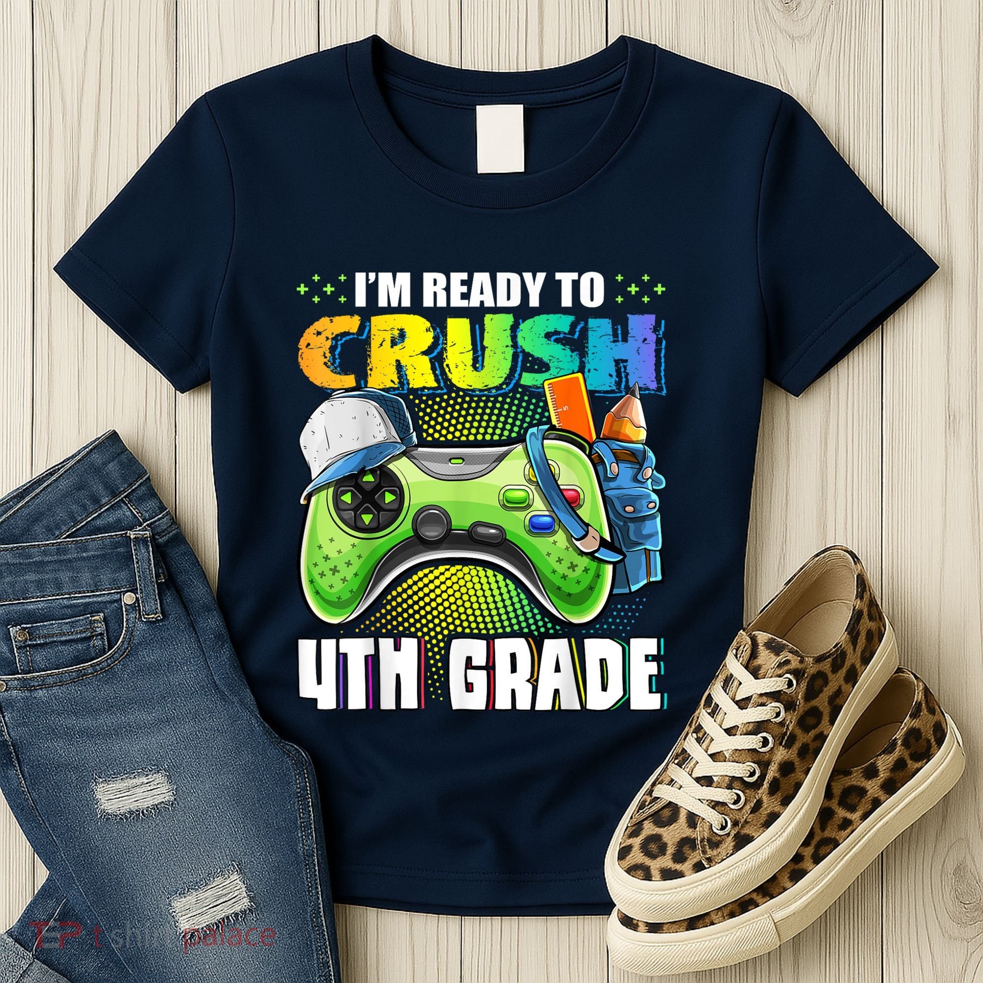Im Ready To Crush 4th Grade Back To School Video Game Boy Women's T-Shirt
