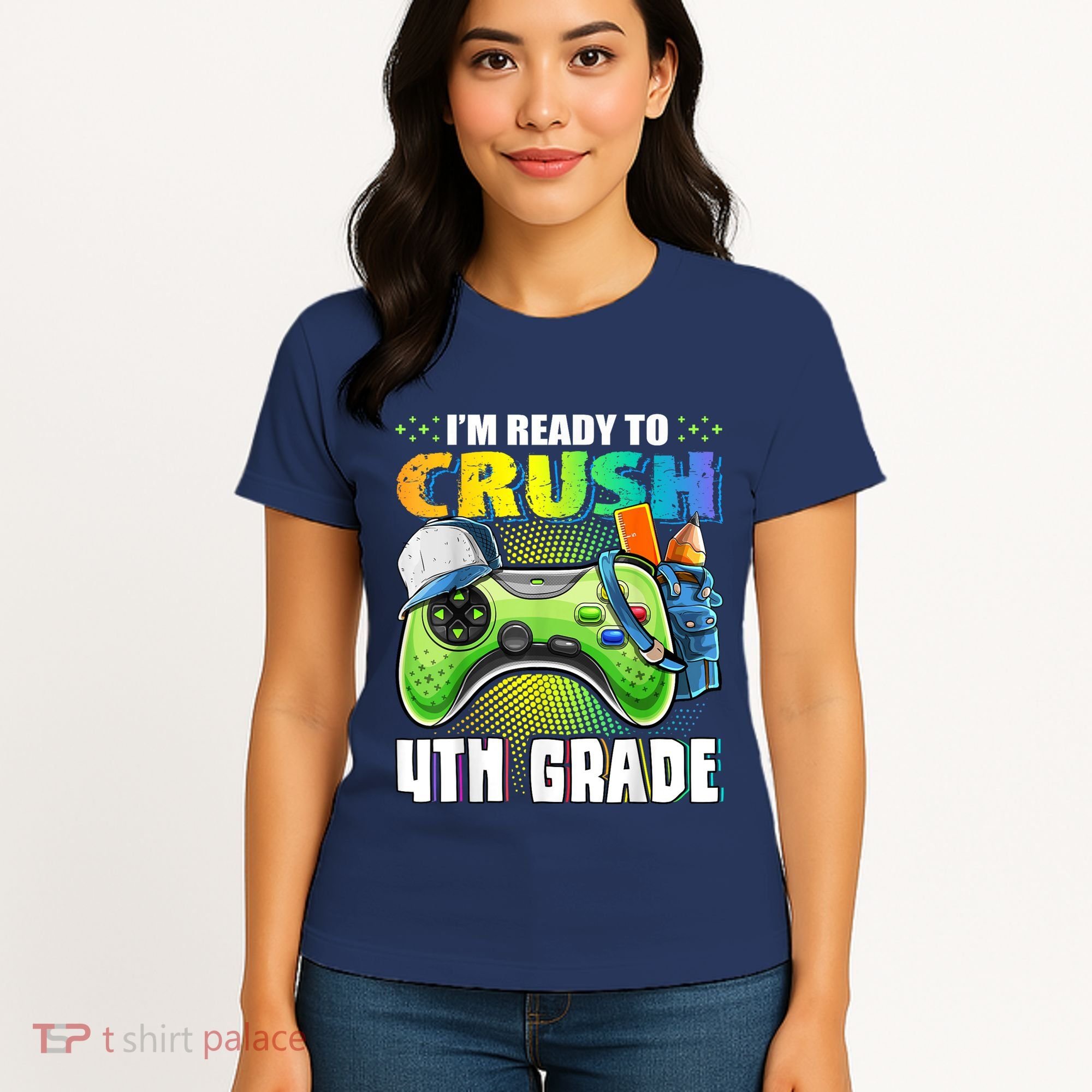 Im Ready To Crush 4th Grade Back To School Video Game Boy Women's T-Shirt