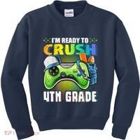 Im Ready To Crush 4th Grade Back To School Video Game Boy Kids Sweatshirt thumb 0