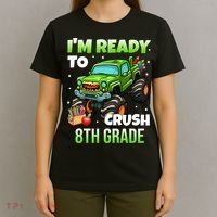 I'm Ready To Crush 8th Grade Monster Truck T-Shirt thumb 4