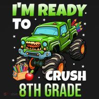I'm Ready To Crush 8th Grade Monster Truck Mousepad thumb 1