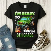 I'm Ready To Crush 8th Grade Monster Truck Women's T-Shirt thumb 3